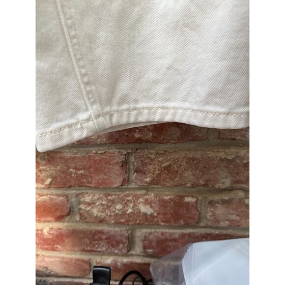 Ética Women’s High Rise Wide Leg Jeans Ivory Cream‎ Parchment Sz 27 - Picture 5 of 7